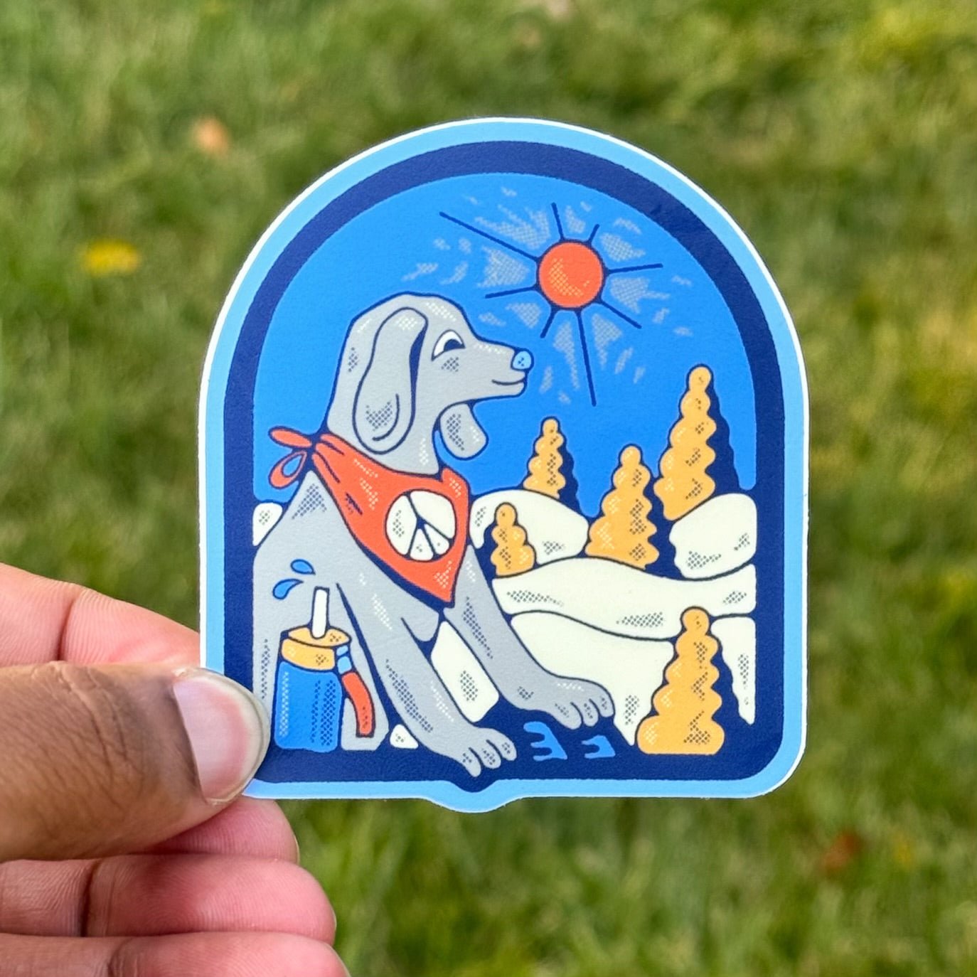 Hiking Bandana Dog - menottees