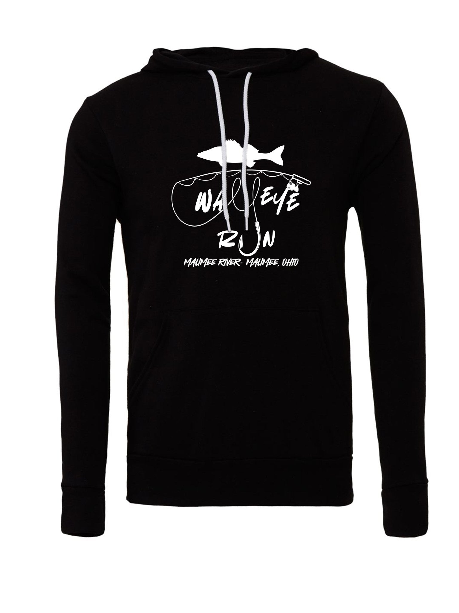 Walleye Run Hoodie (Black) - menottees