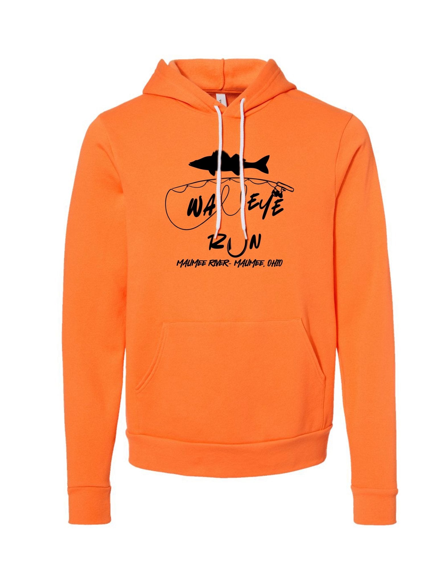 Walleye Run Hoodie (Orange - XL) - menottees
