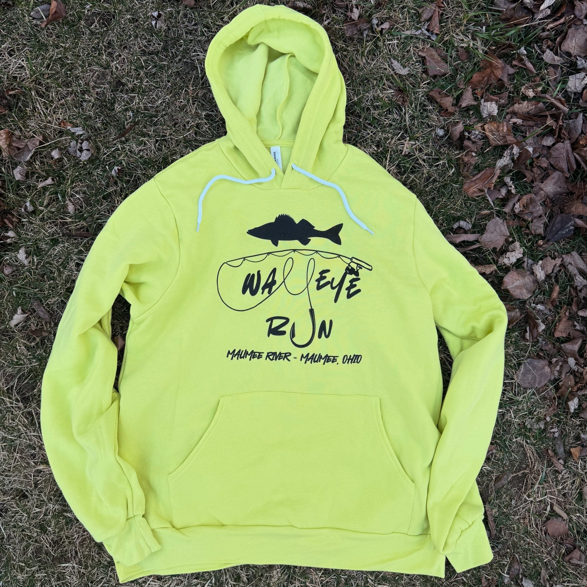 Walleye Run Hoodie (Yellow) - menottees