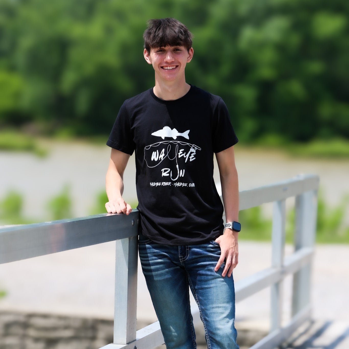 Walleye Run Tee (Black) - Menottees