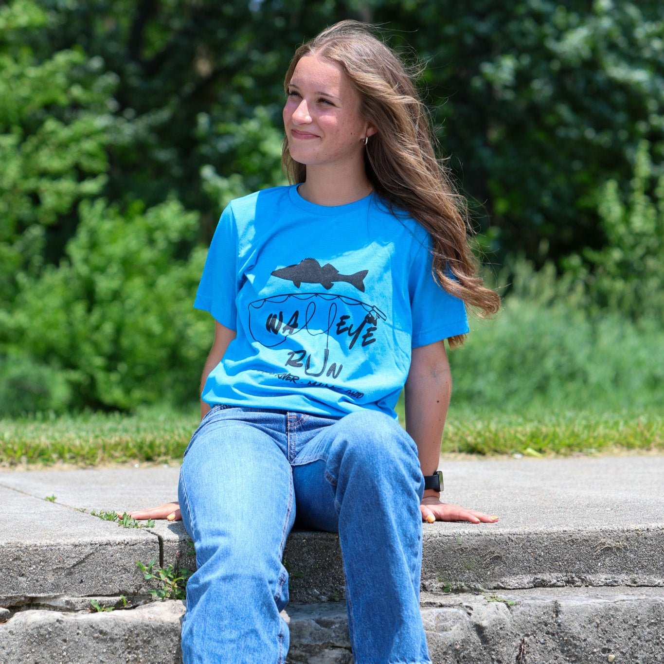 Walleye Run Tee (Blue) - Menottees