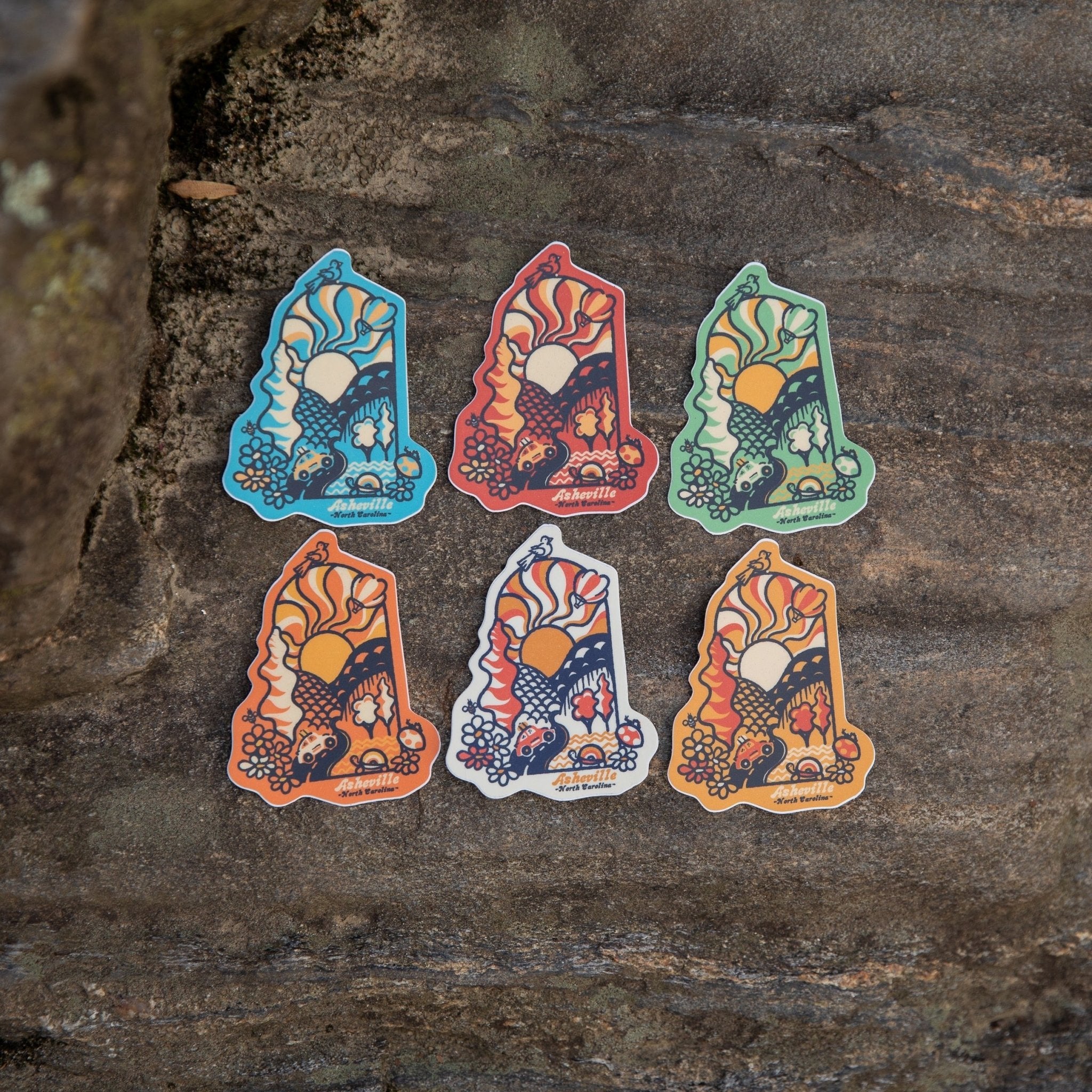 Groovy Day Sticker Pack (Asheville) - menottees