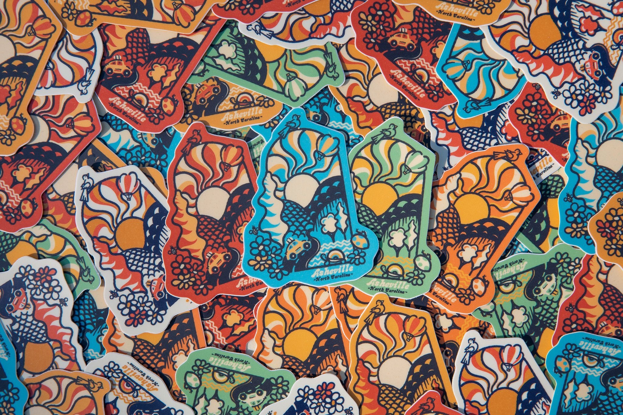 Groovy Day Sticker Pack (Asheville) - menottees