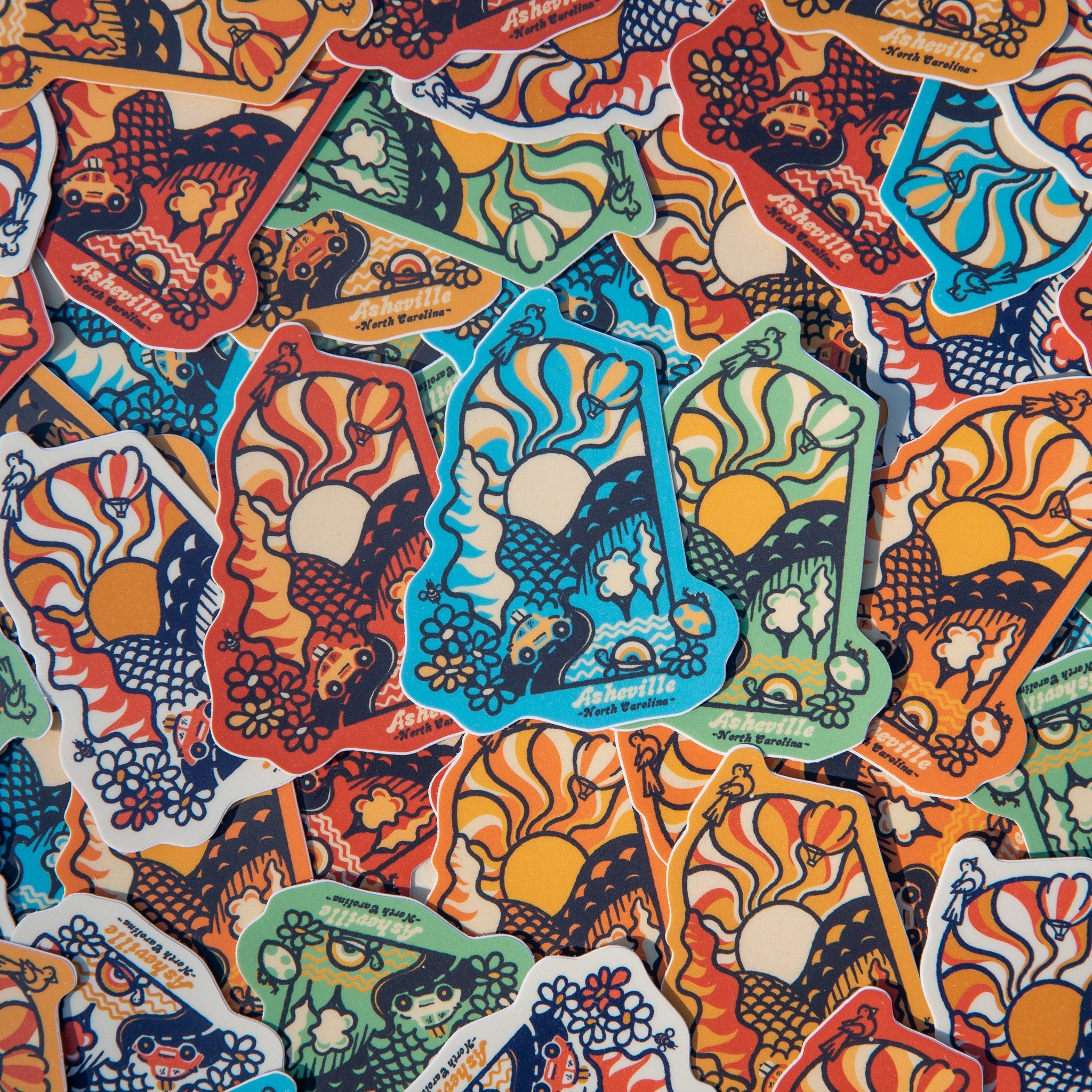 Groovy Day Sticker Pack (Asheville) - menottees