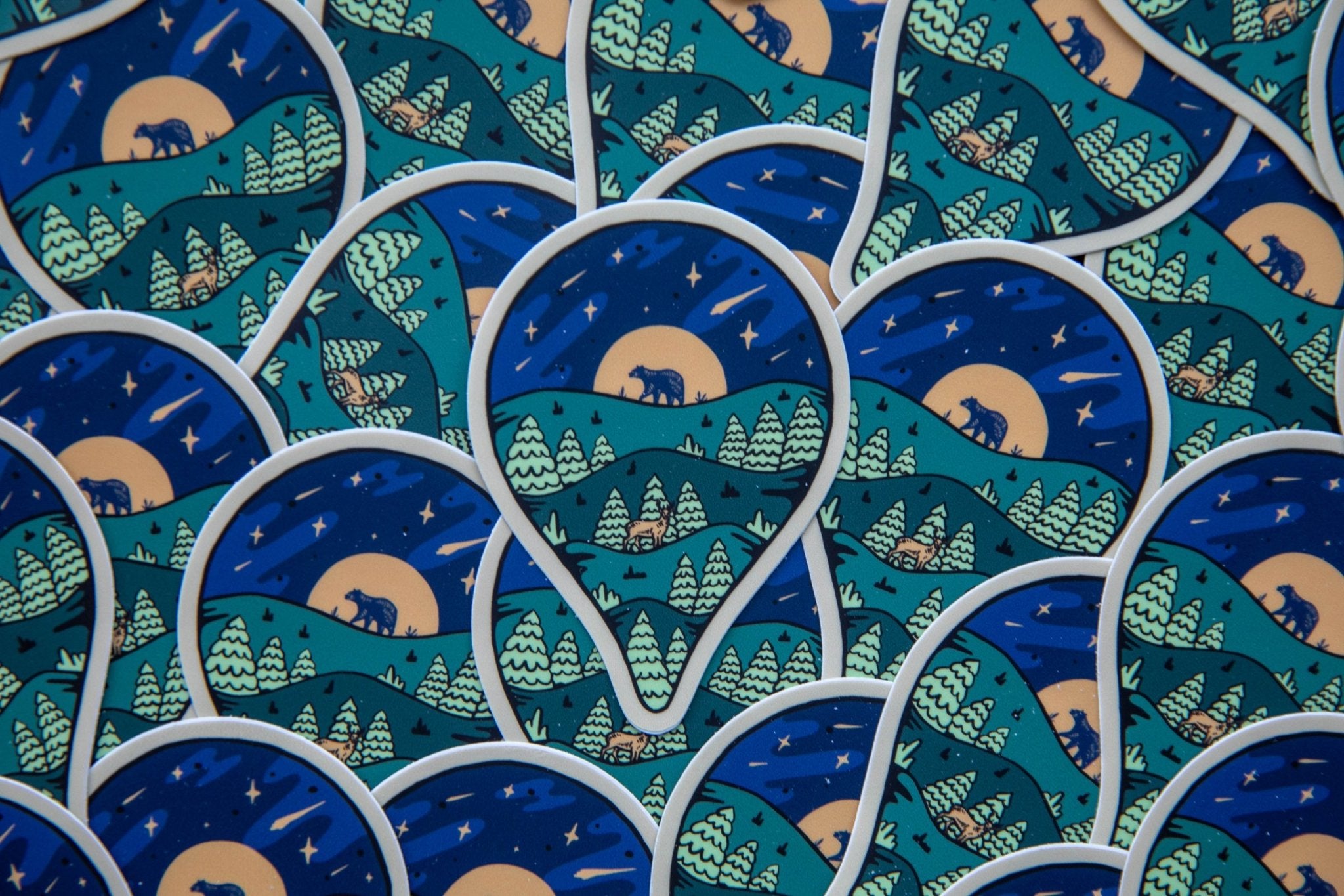 Location Symbol (Blue Ridge Night) - menottees