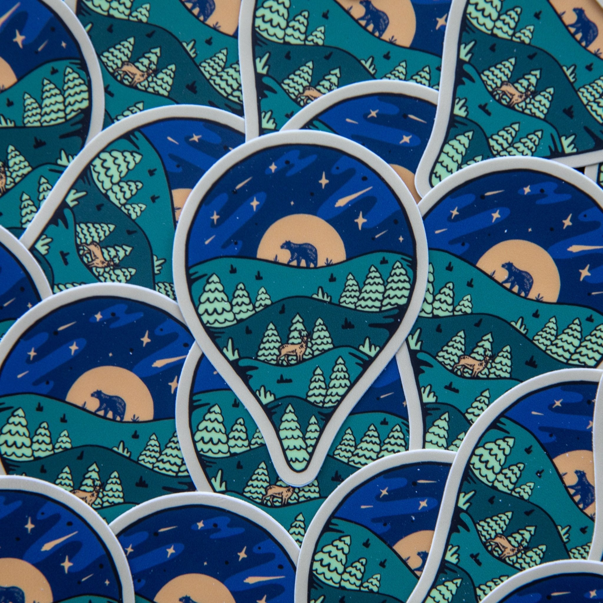 Location Symbol (Blue Ridge Night) - menottees