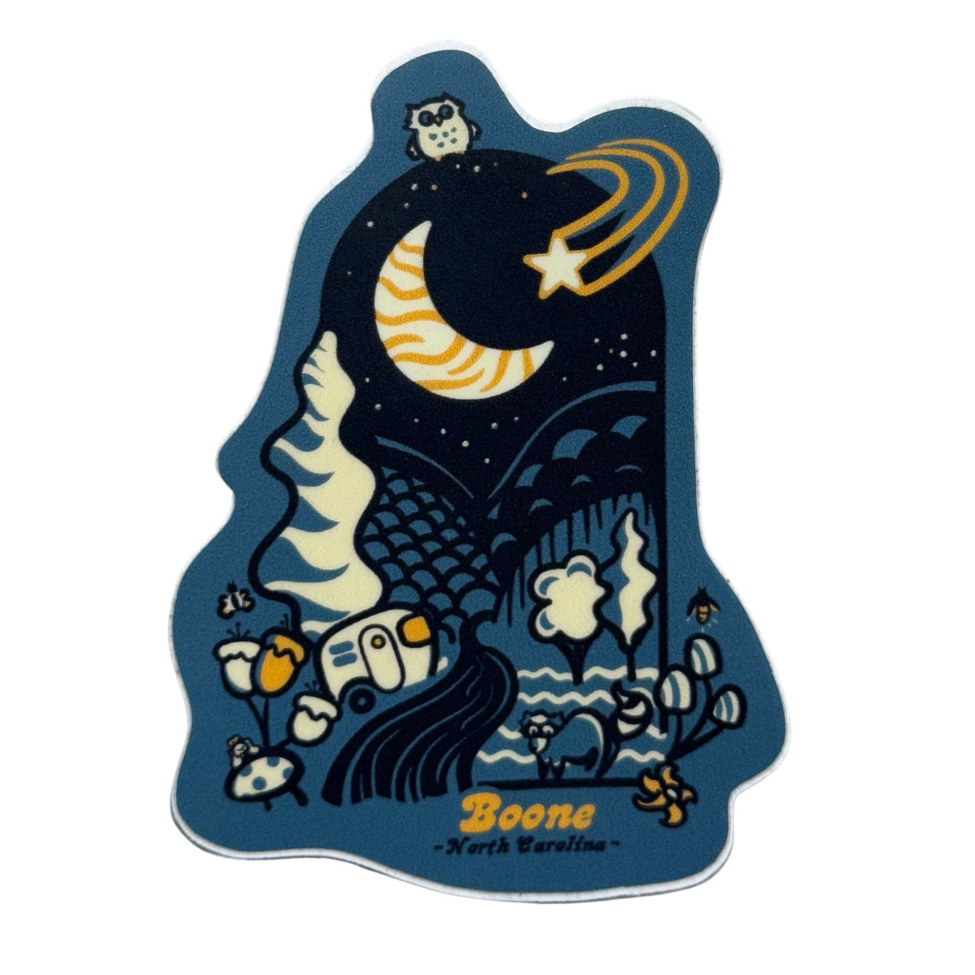 Groovy Night Boone Sticker (Blue)