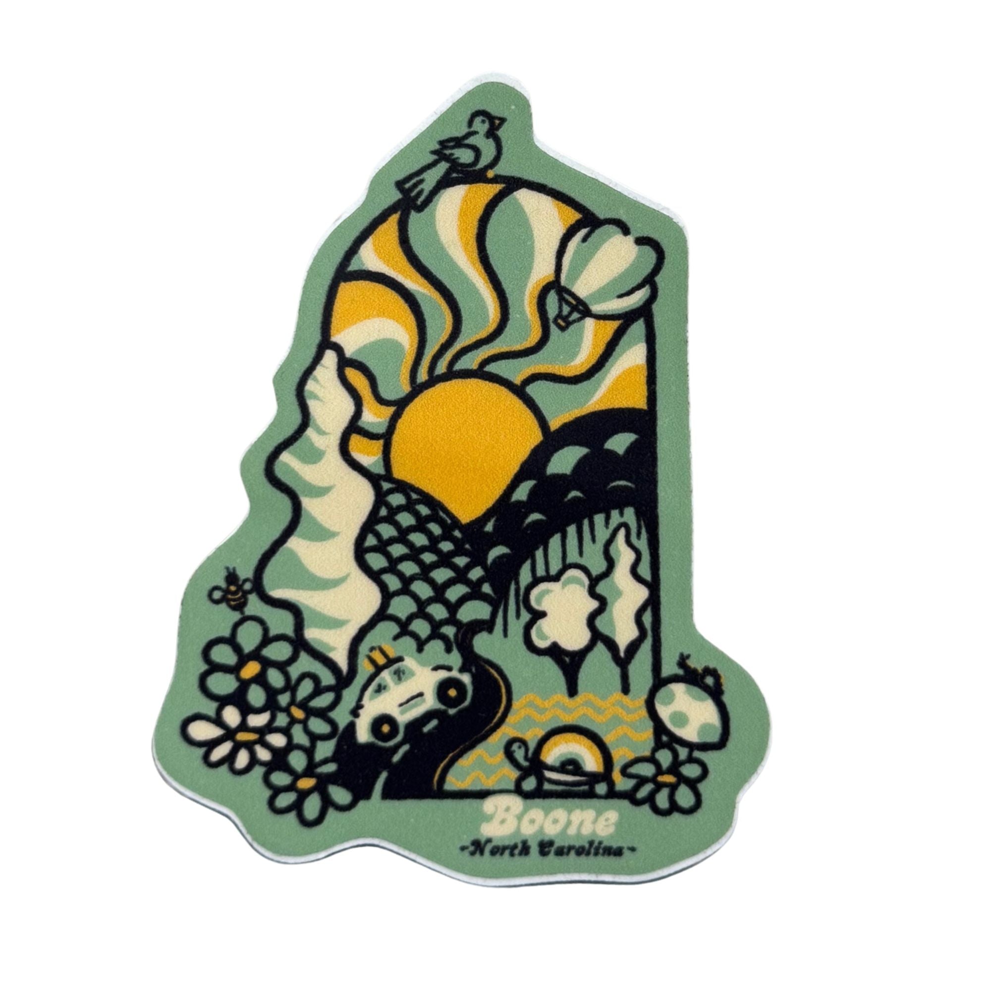Groovy Day Boone Sticker (Green)