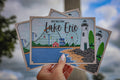 Lake Erie - Rollercoaster Postcard