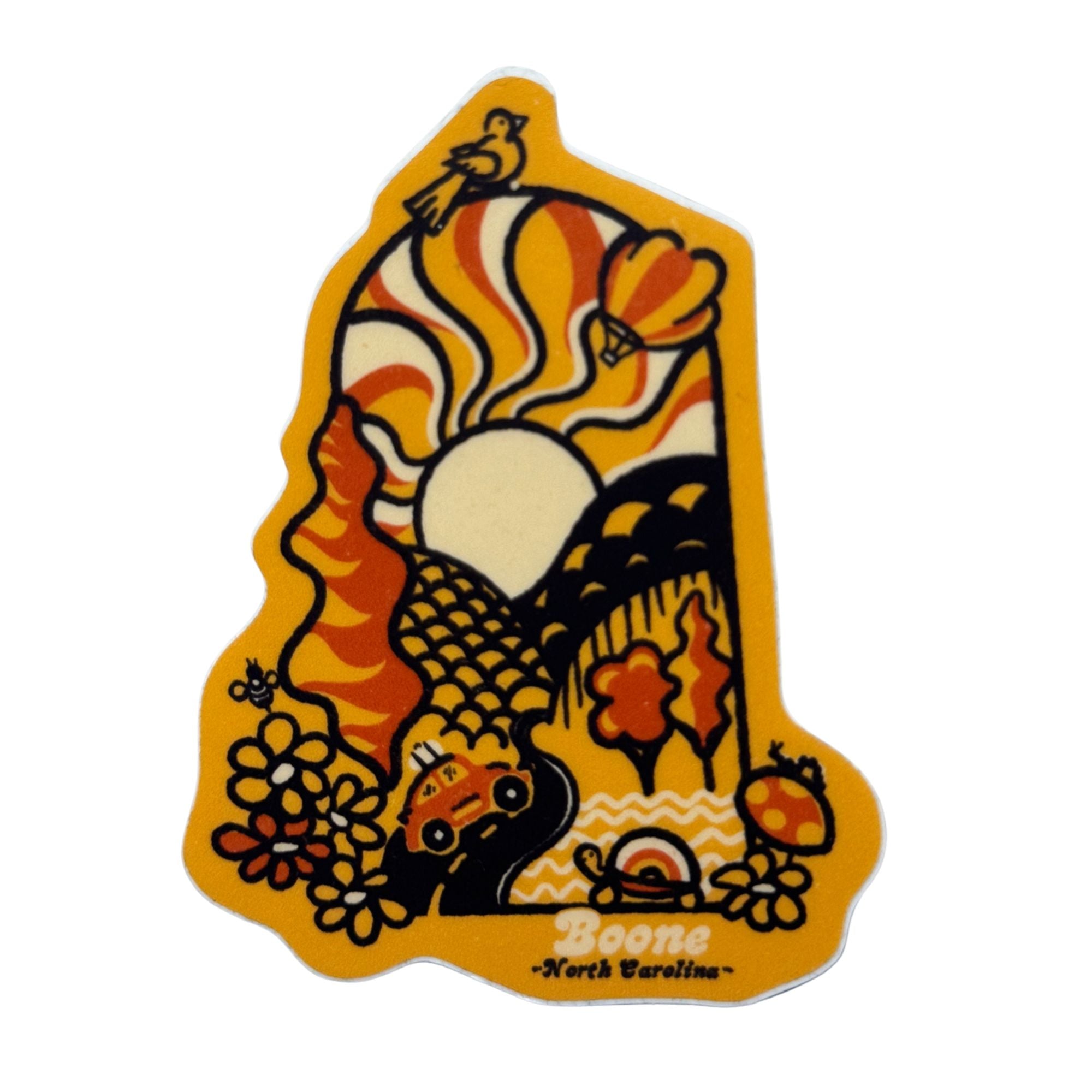 Groovy Day Boone Sticker (Orange/White)