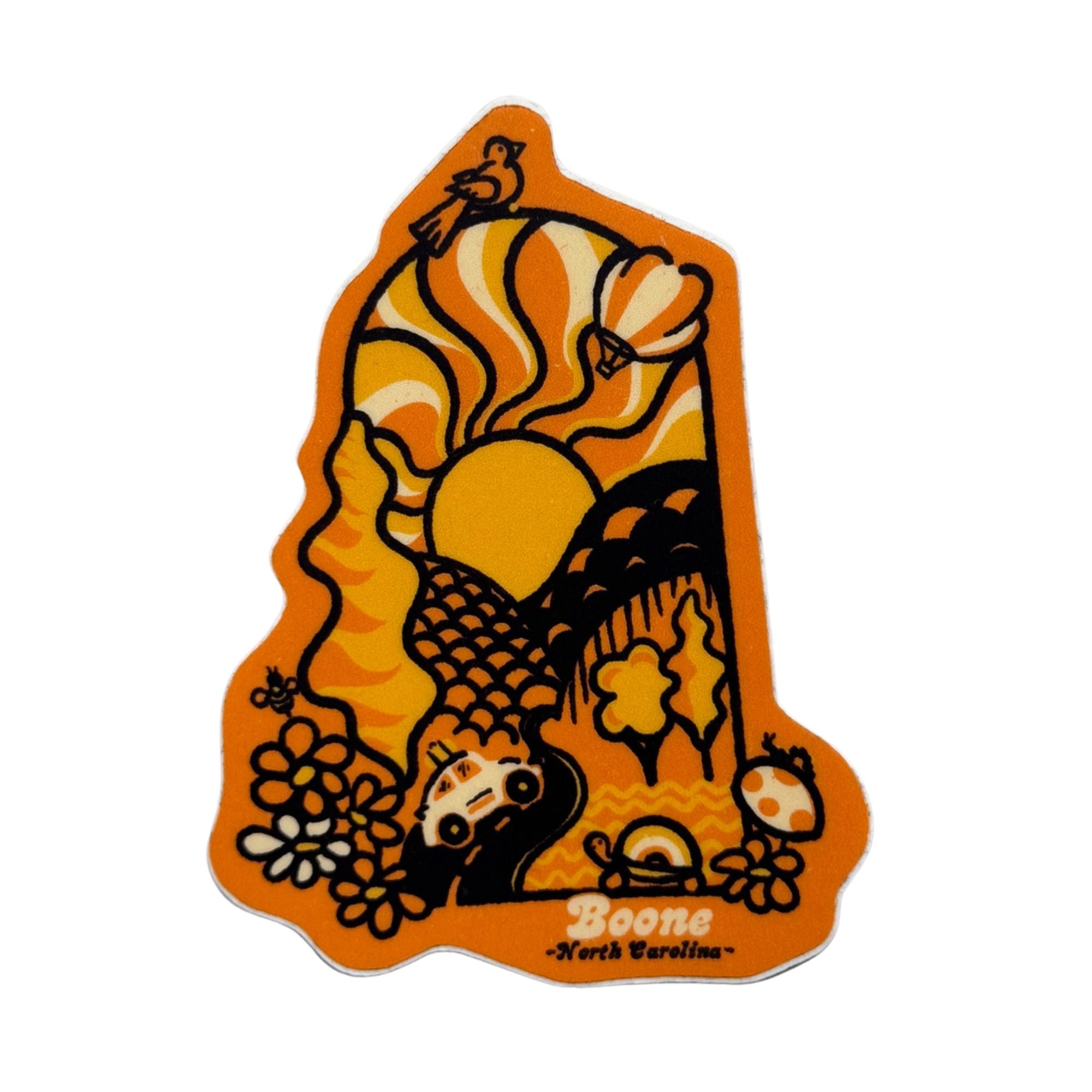 Groovy Day Boone Sticker (Orange/Yellow)