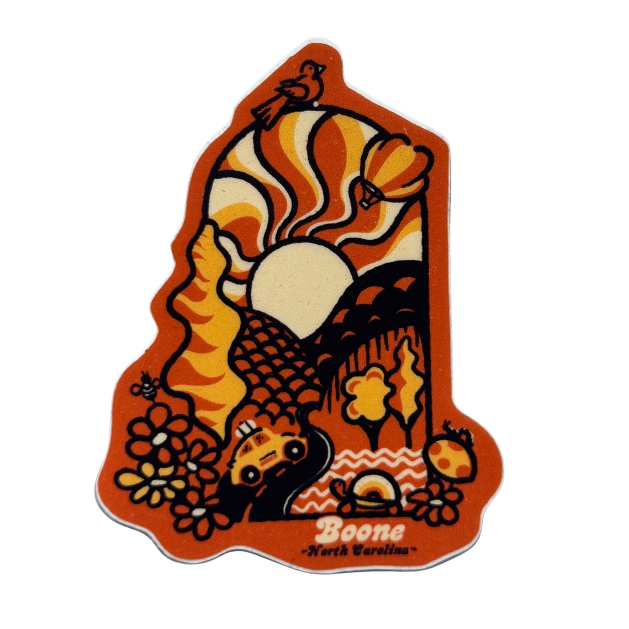 Groovy Day Boone Sticker (Orange)