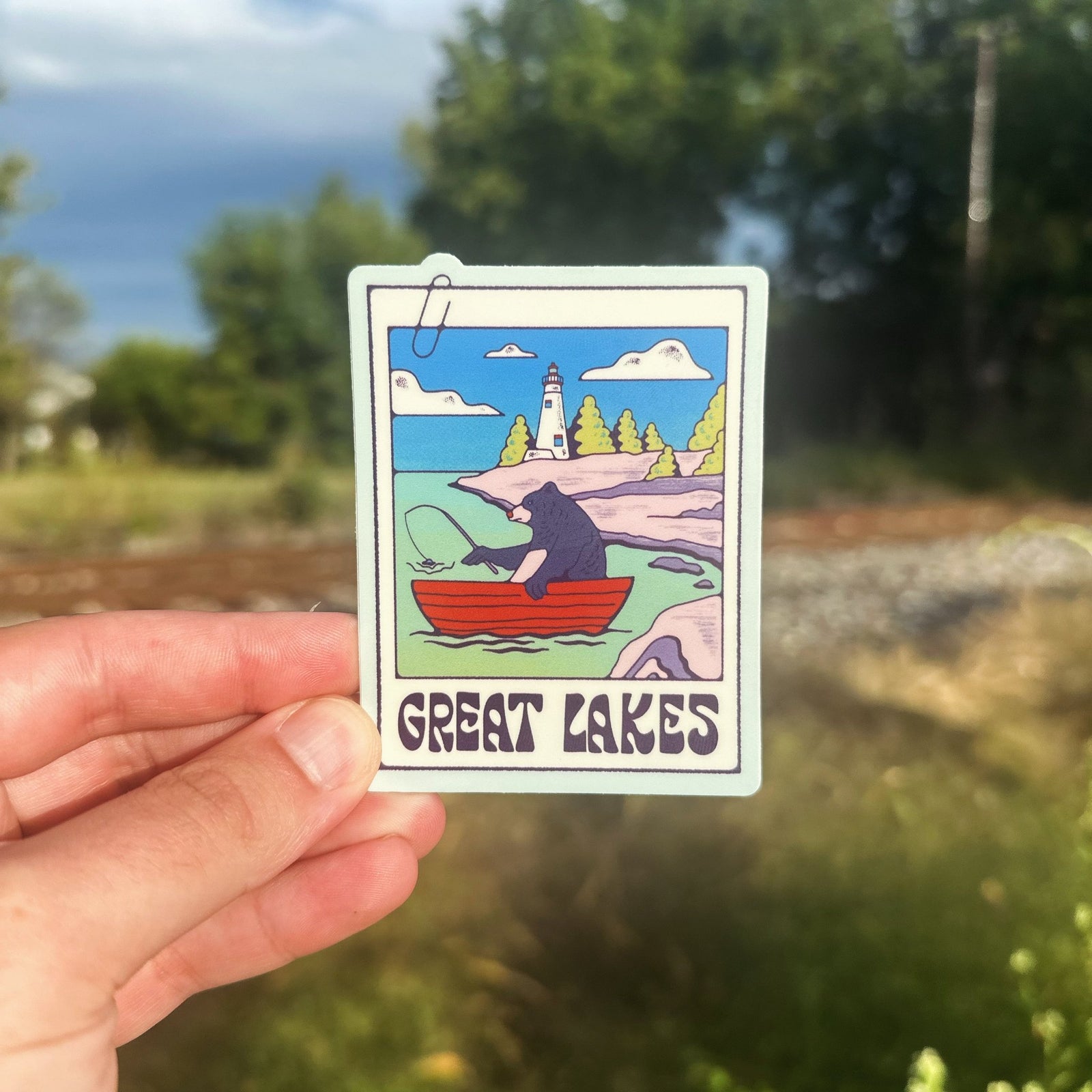 A Great Lakes Picture (Bear in a Boat) - menottees