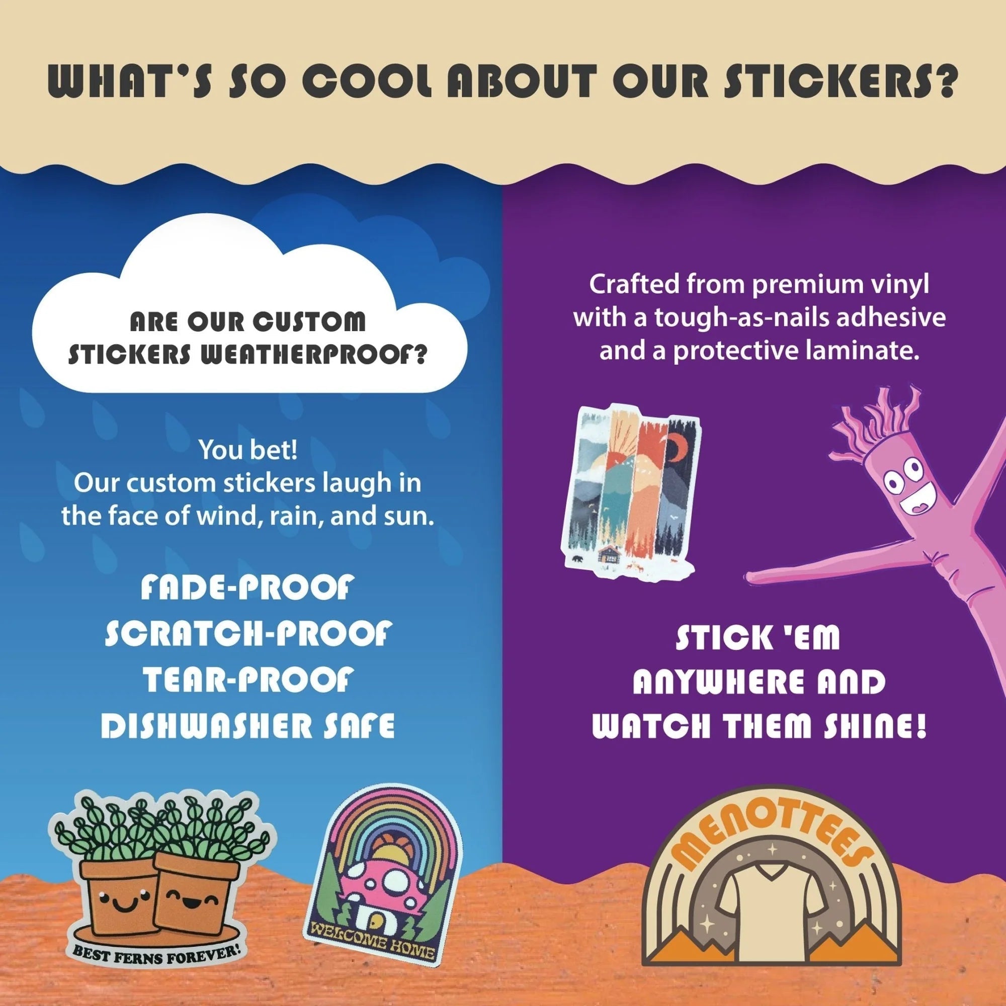 Day & Night Ridge Sticker Pack - menottees