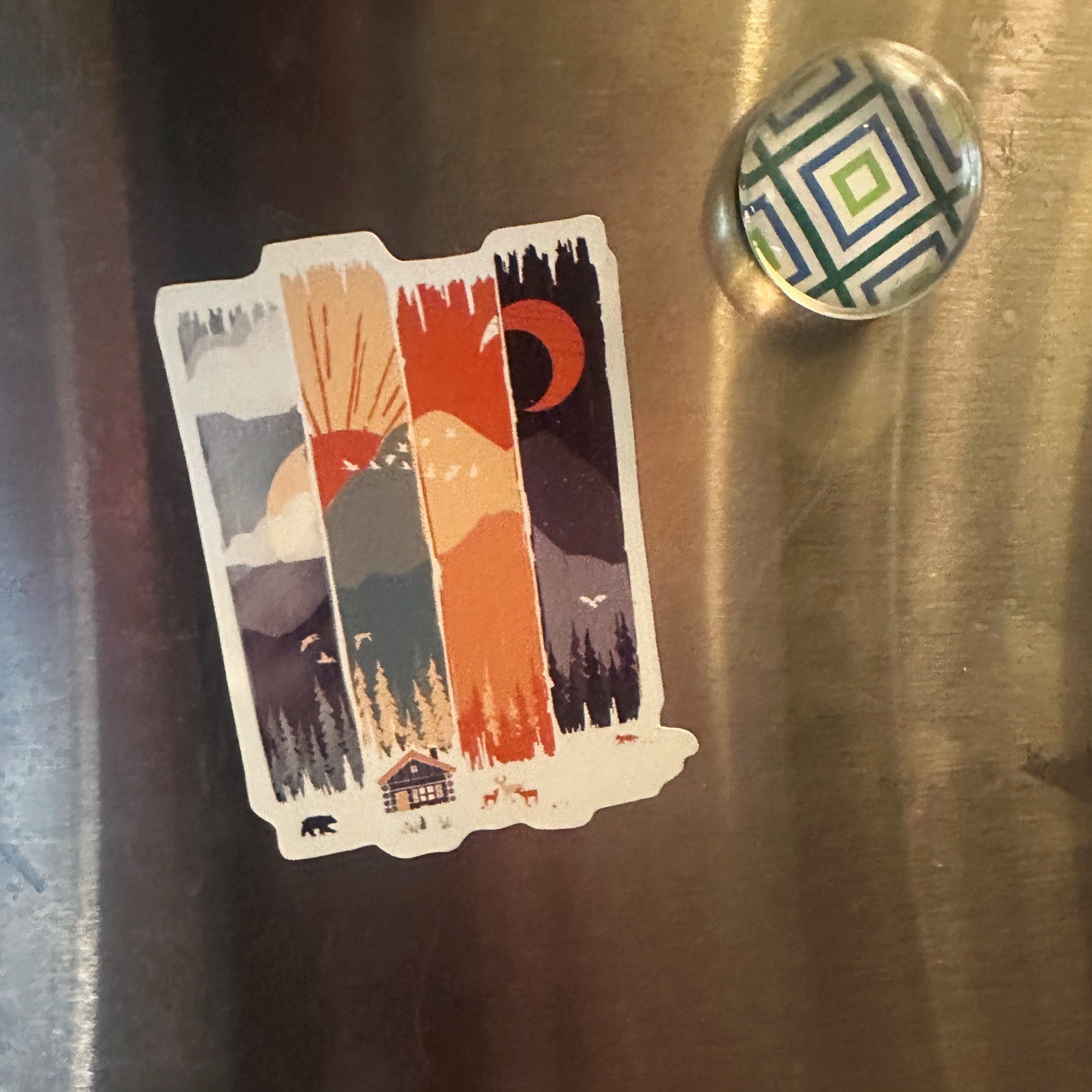 Mountain Weather Magnet - menottees