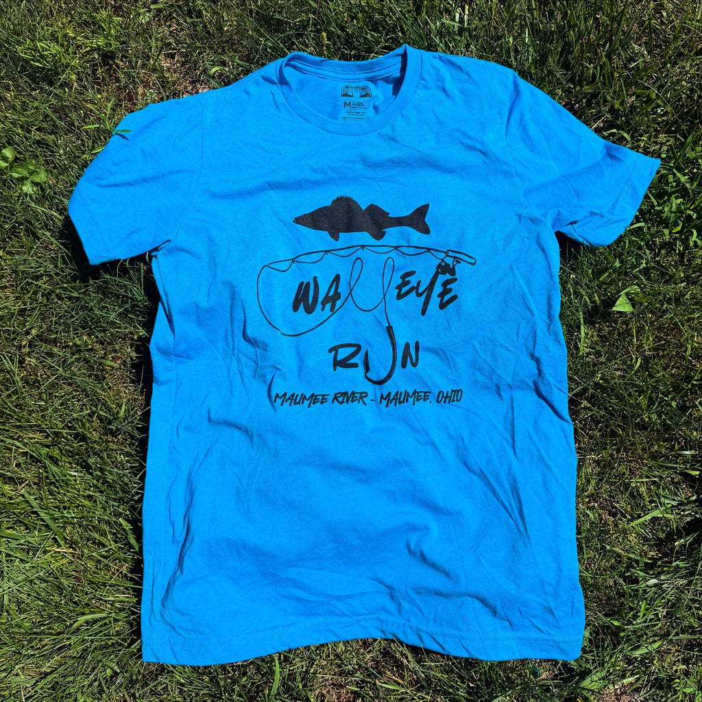 Walleye Run Tee (Blue) - Menottees
