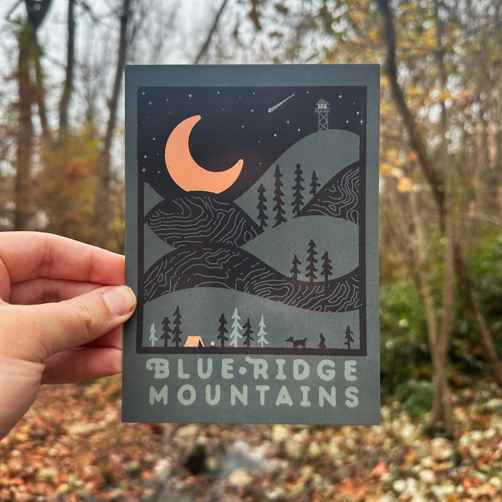 Night Ridge Postcard - menottees